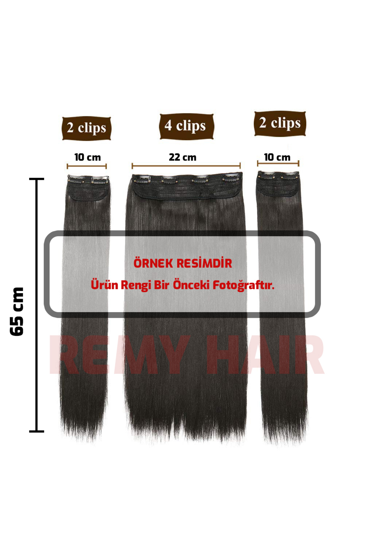Siyah Gri Afro Dalgalı – 65cm 190 gr. FİBER SENTETİK Çıt Çıt – Renk No:89AF1 - Görsel 2