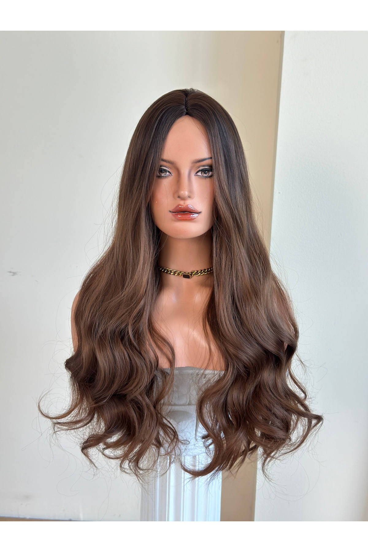 Exclusive Luxury Kestane Renk Peruk - Görsel 2
